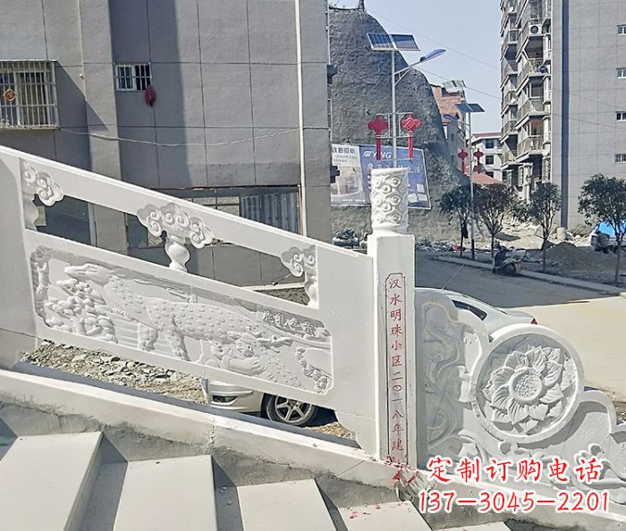 开封汉白玉石雕栏板,唯美园林装饰