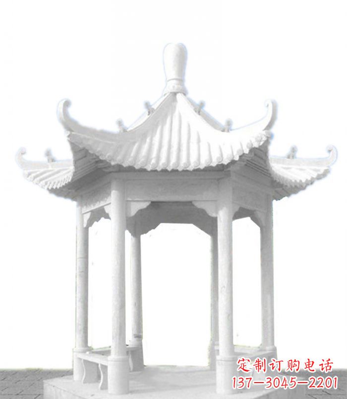 开封汉白玉石凉亭雕塑