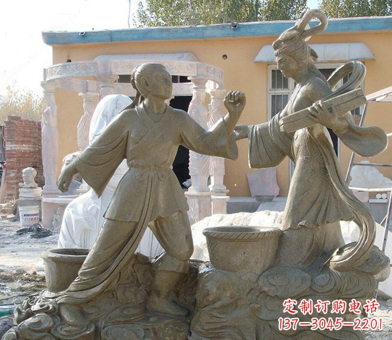 开封公园景观牛郎织女石雕