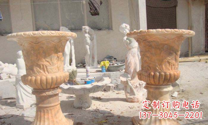 开封红花盆石雕艺术雕塑