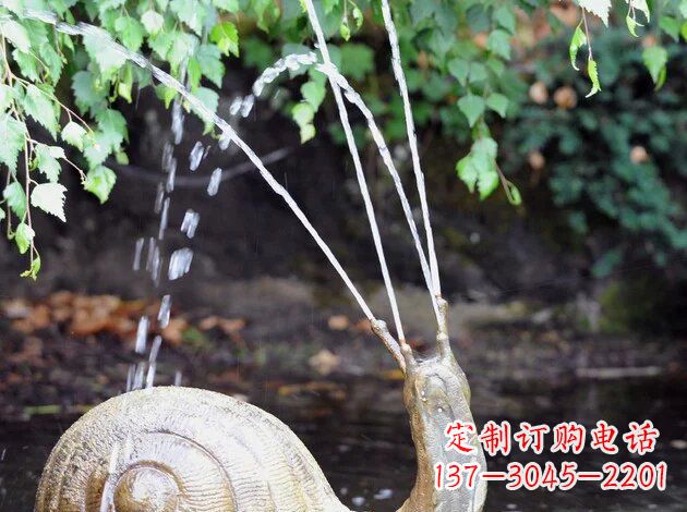 开封中领雕塑精美的蜗牛铜雕塑