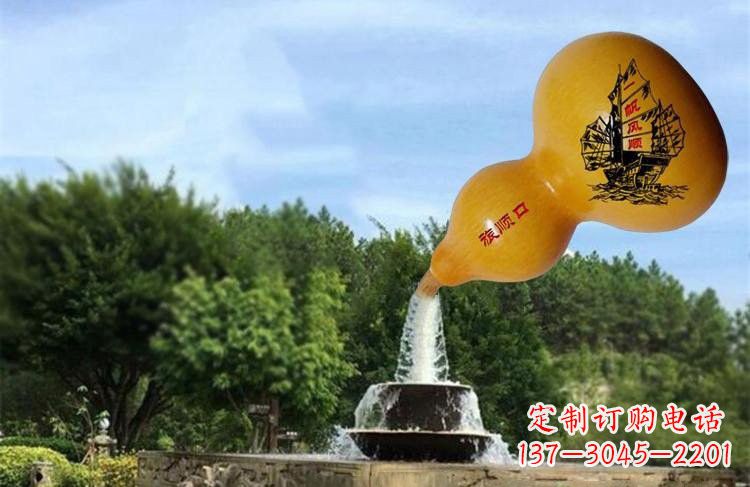 开封玻璃钢流水葫芦雕塑