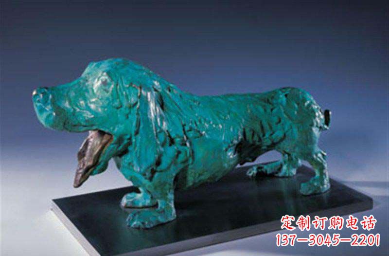 开封柯基狗铜雕艺术品