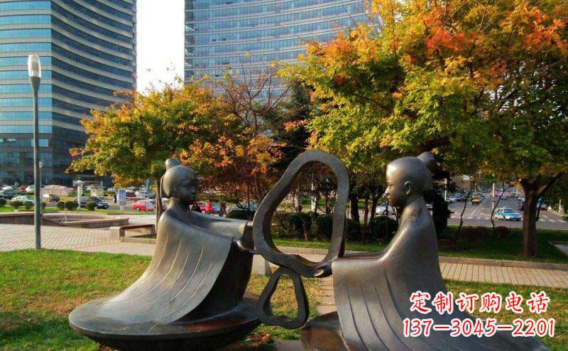 开封公园孔融让梨景观铜雕 (2)