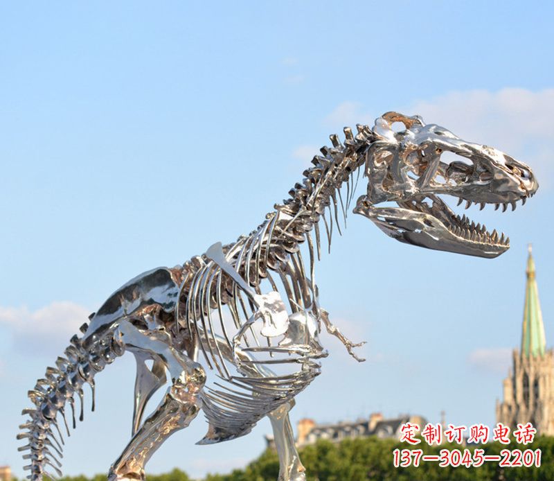 开封公园恐龙雕塑不锈钢