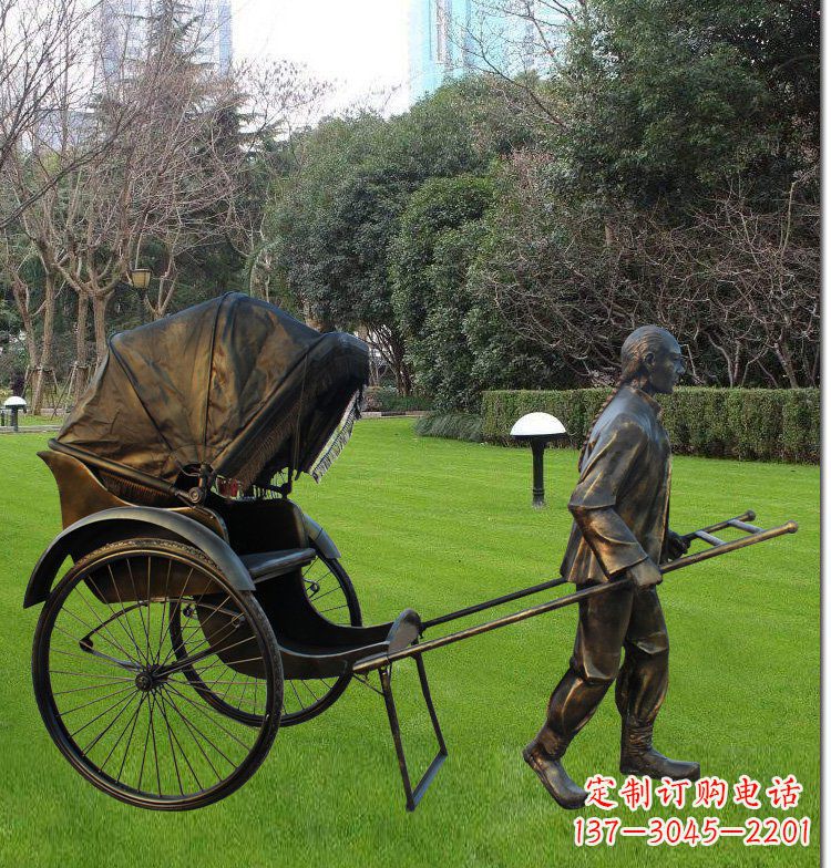开封艺术纪念·传统文化·黄包车雕塑