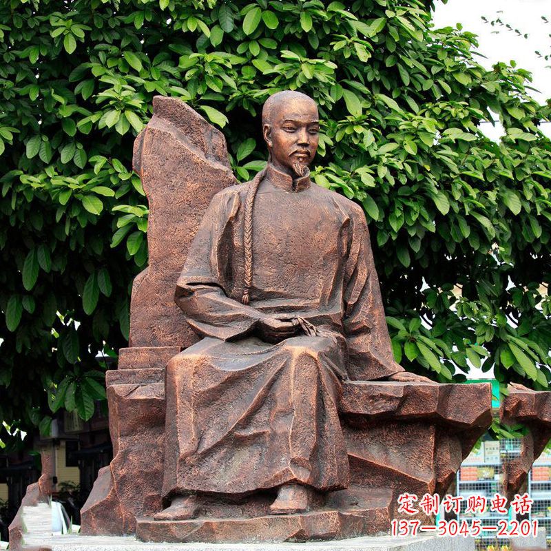 开封清朝名人叶天士纯铜雕像