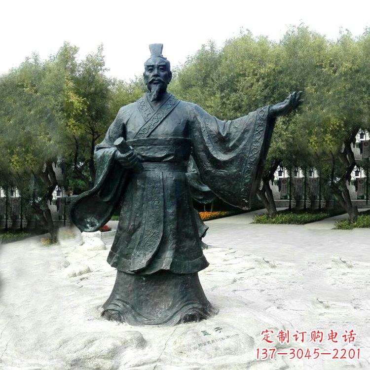 开封孟子铜雕塑,荟萃战国时期智慧精华