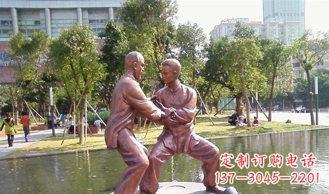 开封太极拳铜雕精美工艺品