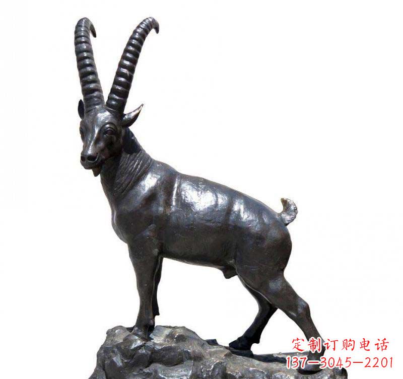 开封公园羚羊动物铜雕