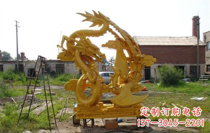开封产品名称“象征吉祥,唤醒美好——中领雕塑铜雕龙凤呈祥”