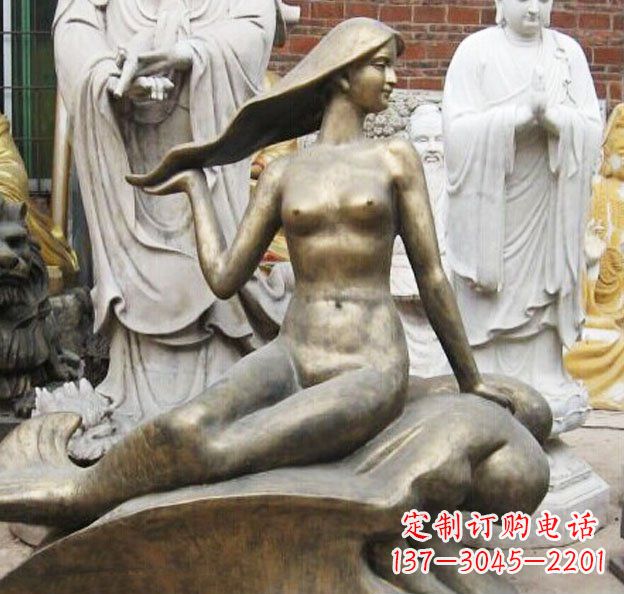 开封精美铜质美人鱼雕塑