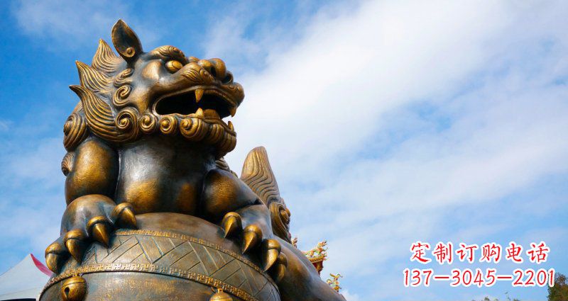 开封大型铜雕狮子景观装置