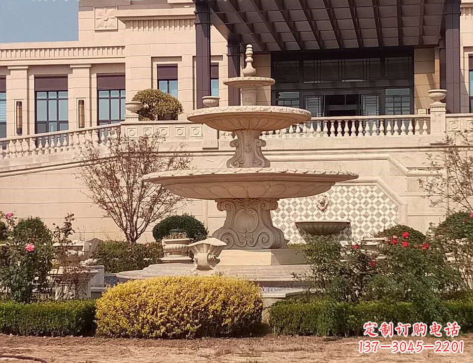 开封中领雕塑定制精美喷泉鱼石雕