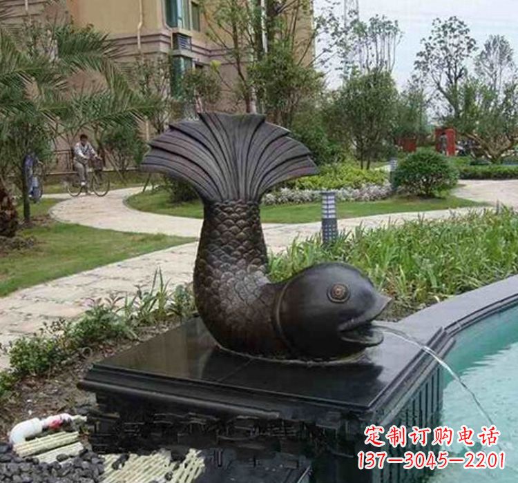 开封公园喷水鲤鱼铜雕