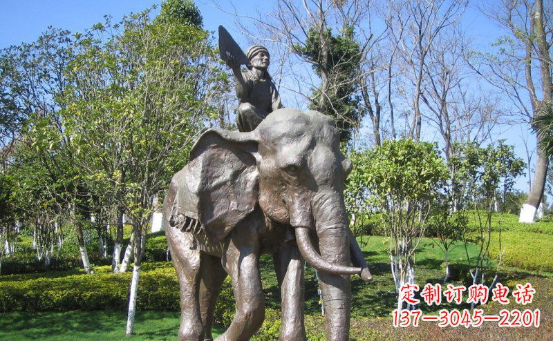 开封 令人惊叹的大象铜雕塑