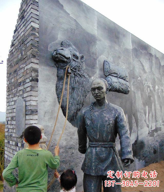 开封清朝人物骆驼雕塑