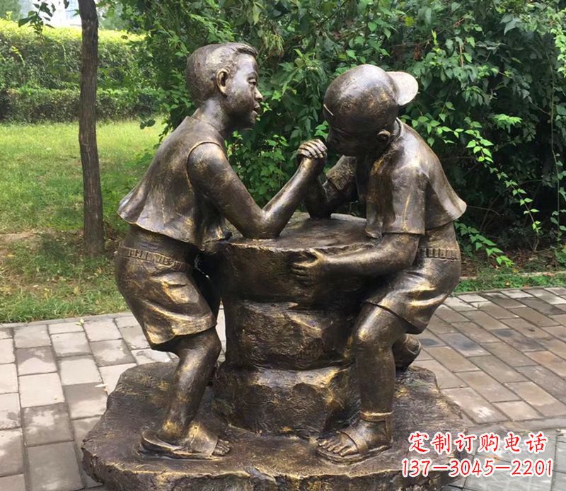 开封童心盎然儿童铜雕