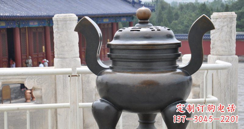 开封高雅香炉铜雕,景观雕塑装置