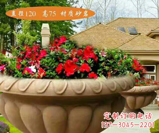 开封高端砂岩花盆雕塑