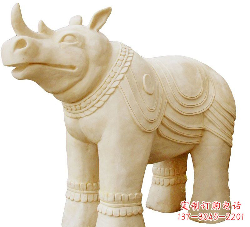 开封砂岩犀牛雕塑