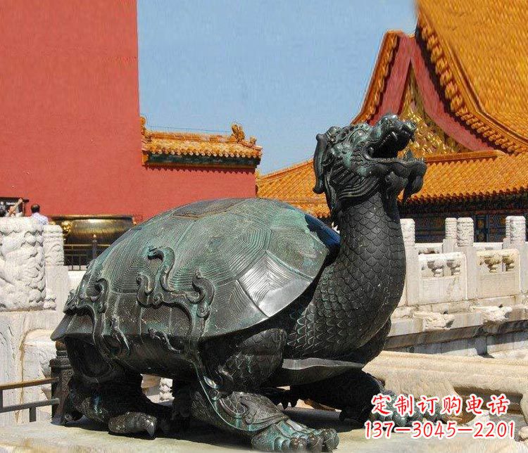 开封精美铜雕龙龟,给你公园独特色彩