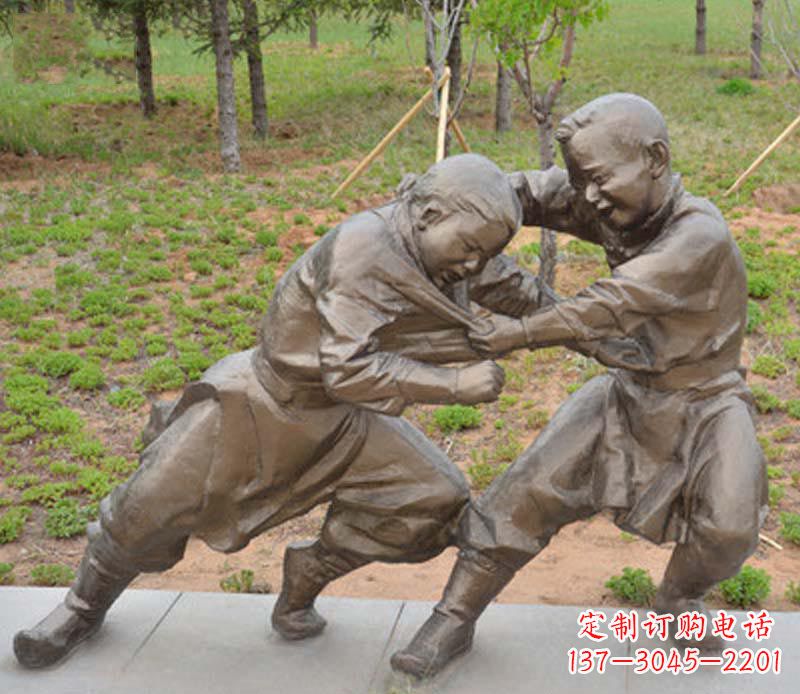 开封精致雕塑小男孩铜雕