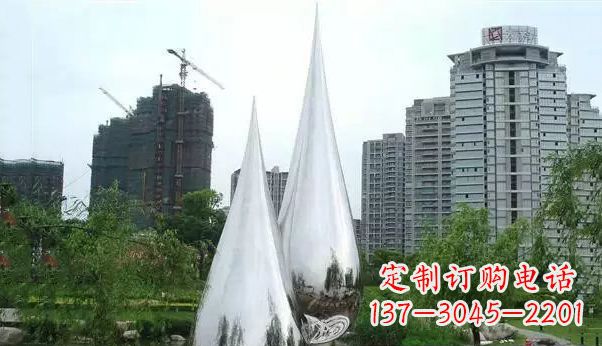 开封不锈钢水滴雕塑