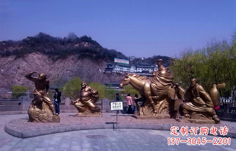 开封精美铜雕唐僧师徒小品