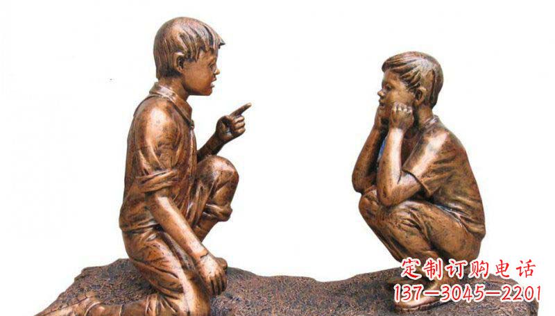 开封专业定制小品铜雕-尊贵的雕塑男孩