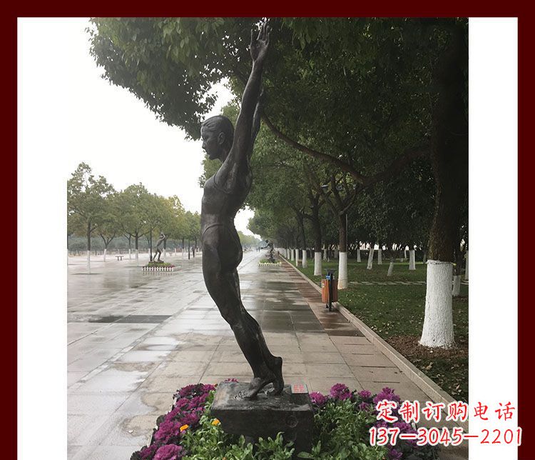 开封产品名称青春力量——运动员铜雕