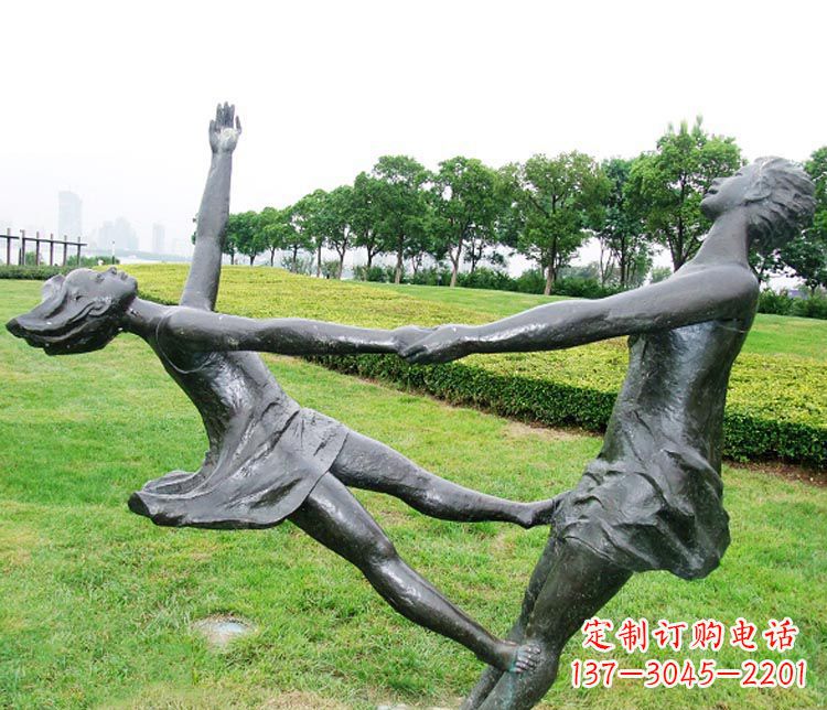 开封中领雕塑定制风姿绰约的女孩铜雕