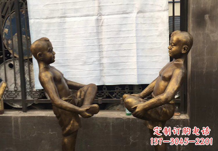 开封公园铜雕童年精美儿童雕塑
