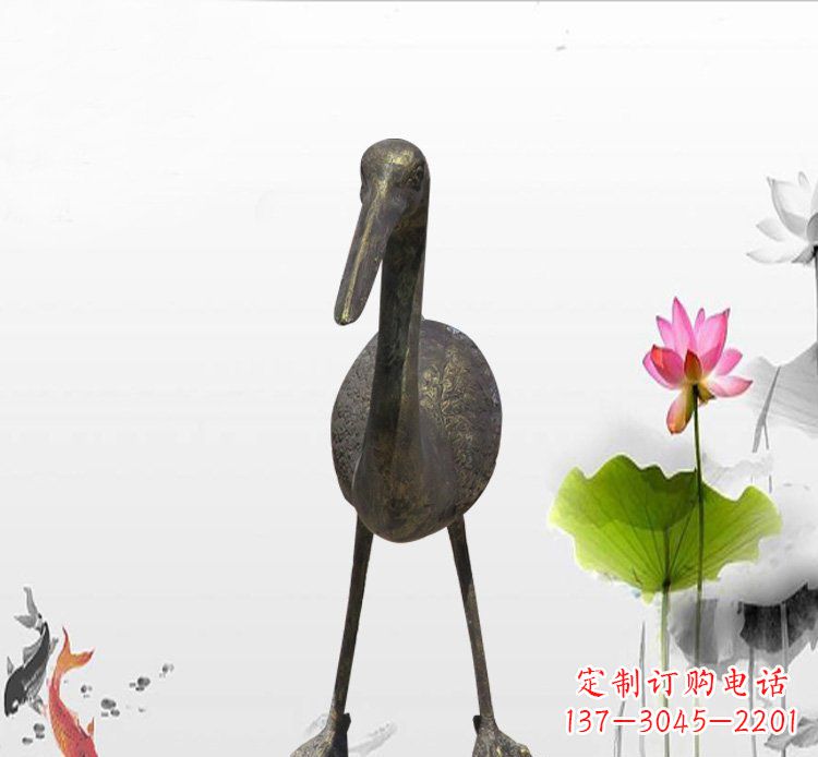 开封高品质铜制仙鹤雕塑