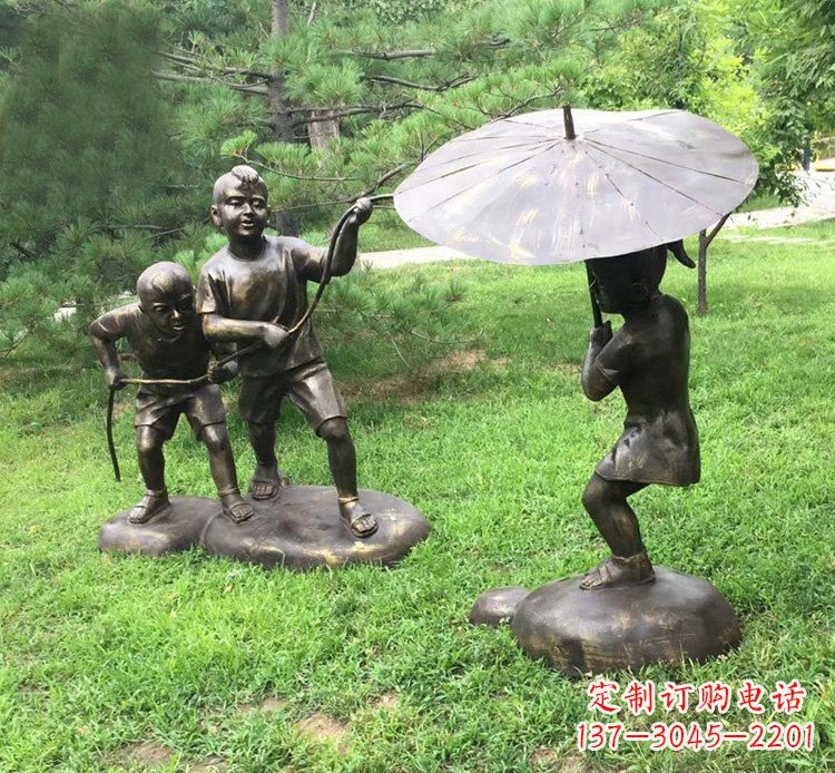 开封趣味活动儿童铜雕