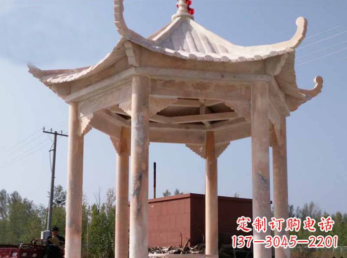 开封红六角凉亭雕塑
