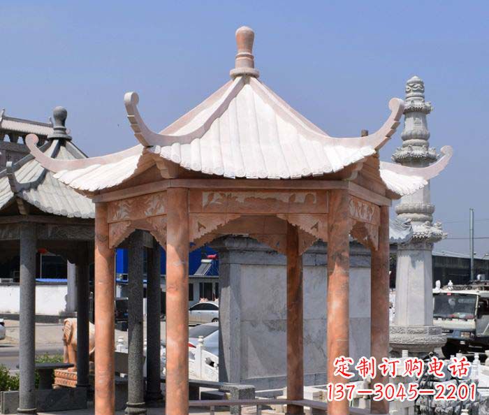 开封中领雕塑设计凉亭雕塑,清新简约添美感