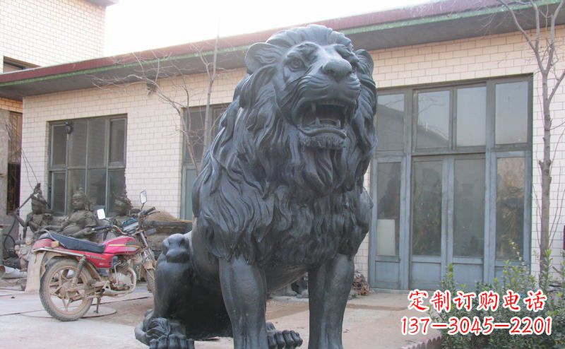 开封浓情西洋之王——公园外观狮子铜雕