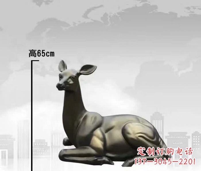 开封中领雕塑精美铜雕鹿