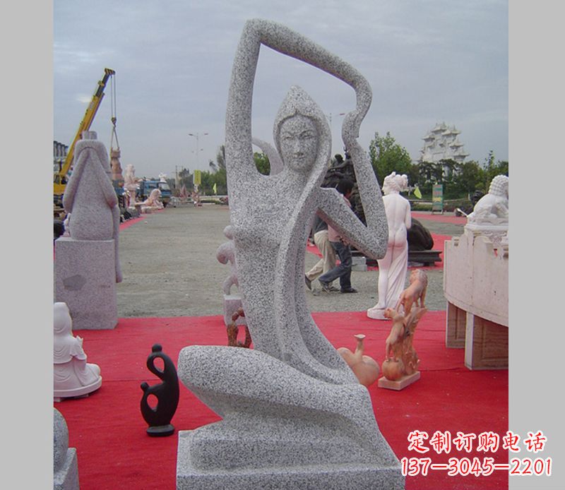 开封中领雕塑定制精美瑜伽美女雕塑