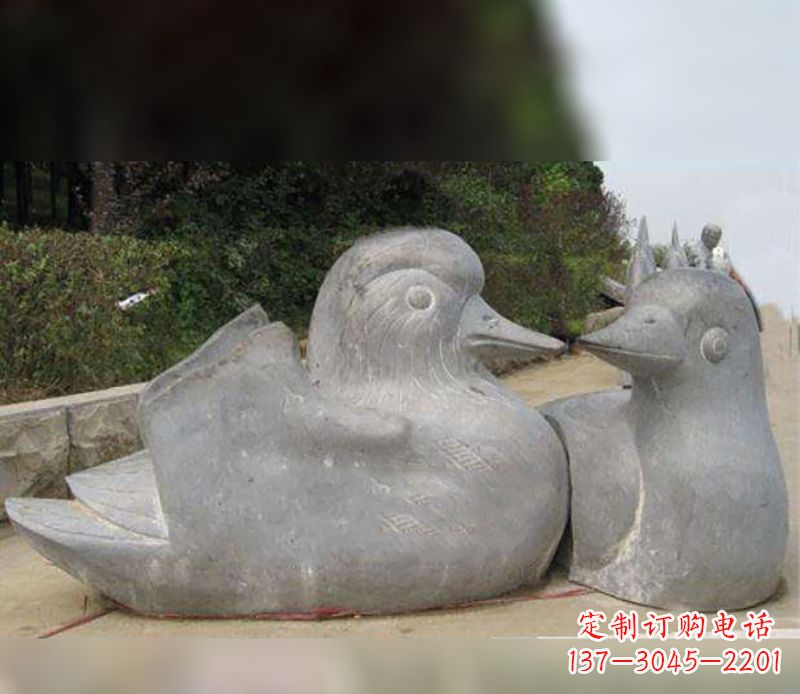 开封中领雕塑传统鸳鸯石雕