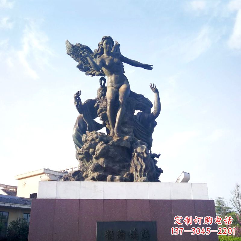 开封雕刻传说——精卫填海景观雕塑