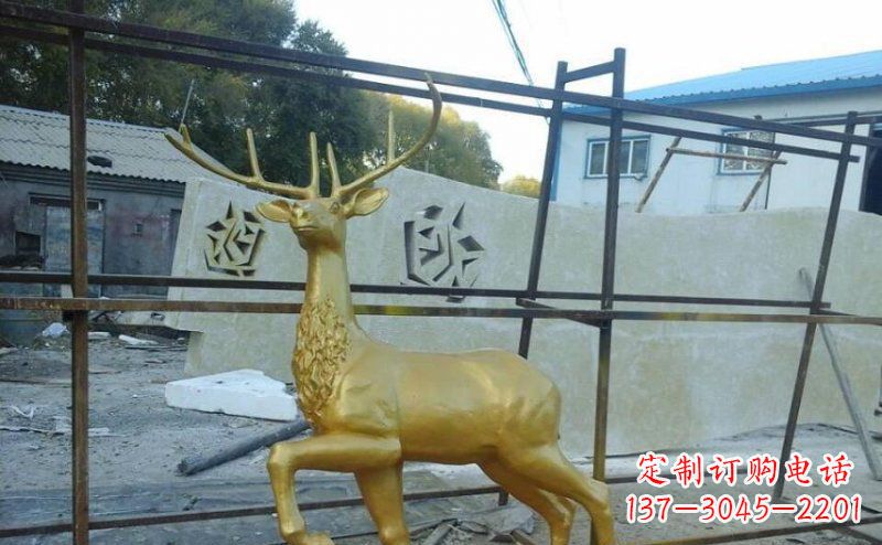 开封室内外羚羊铜雕艺术品