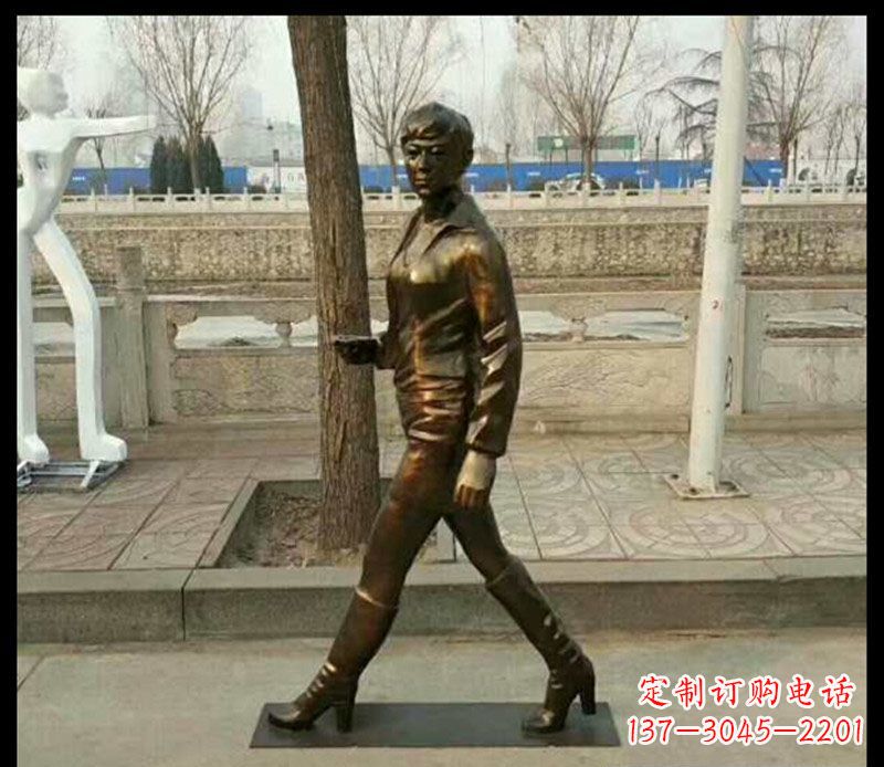 开封中领雕塑为您打造优雅铜女孩雕像