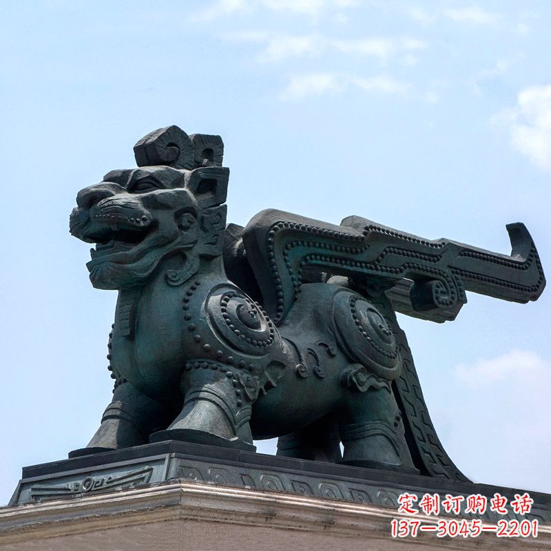 开封中领雕塑-铜制獬豸雕塑