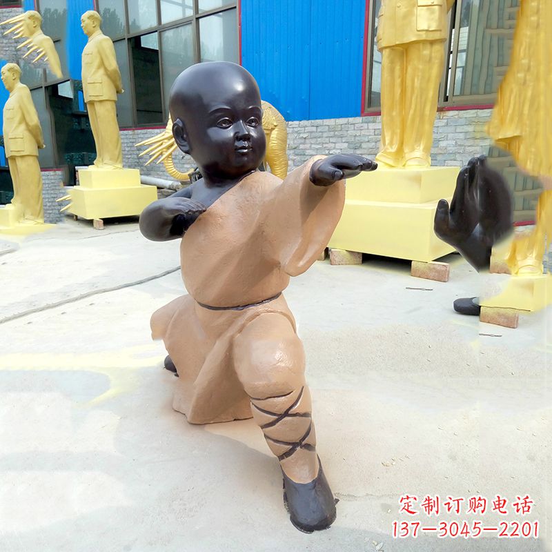 开封传承传统文化的绝佳礼品——“功夫小和尚”雕塑