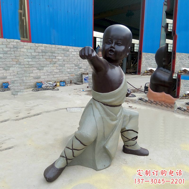 开封功夫和尚铜雕塑