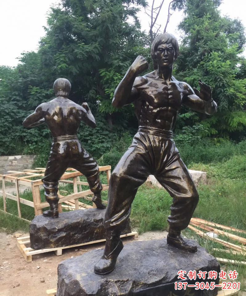 开封功夫之王李小龙铜雕112