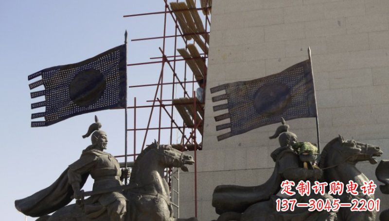 开封古代将军景区铜雕