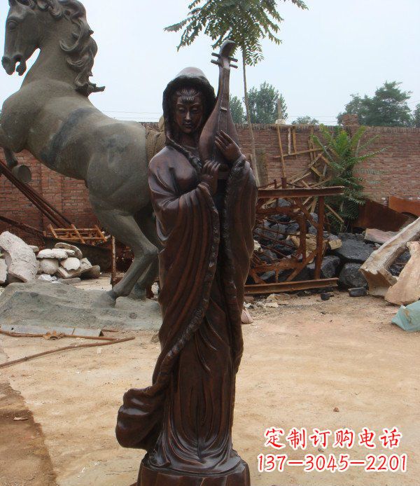 开封古代美女公园人物铜雕 (2)